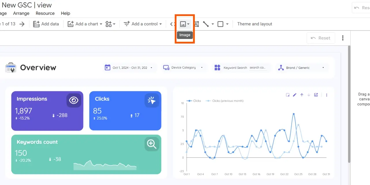 Adding the Company Logo in your looker studio report