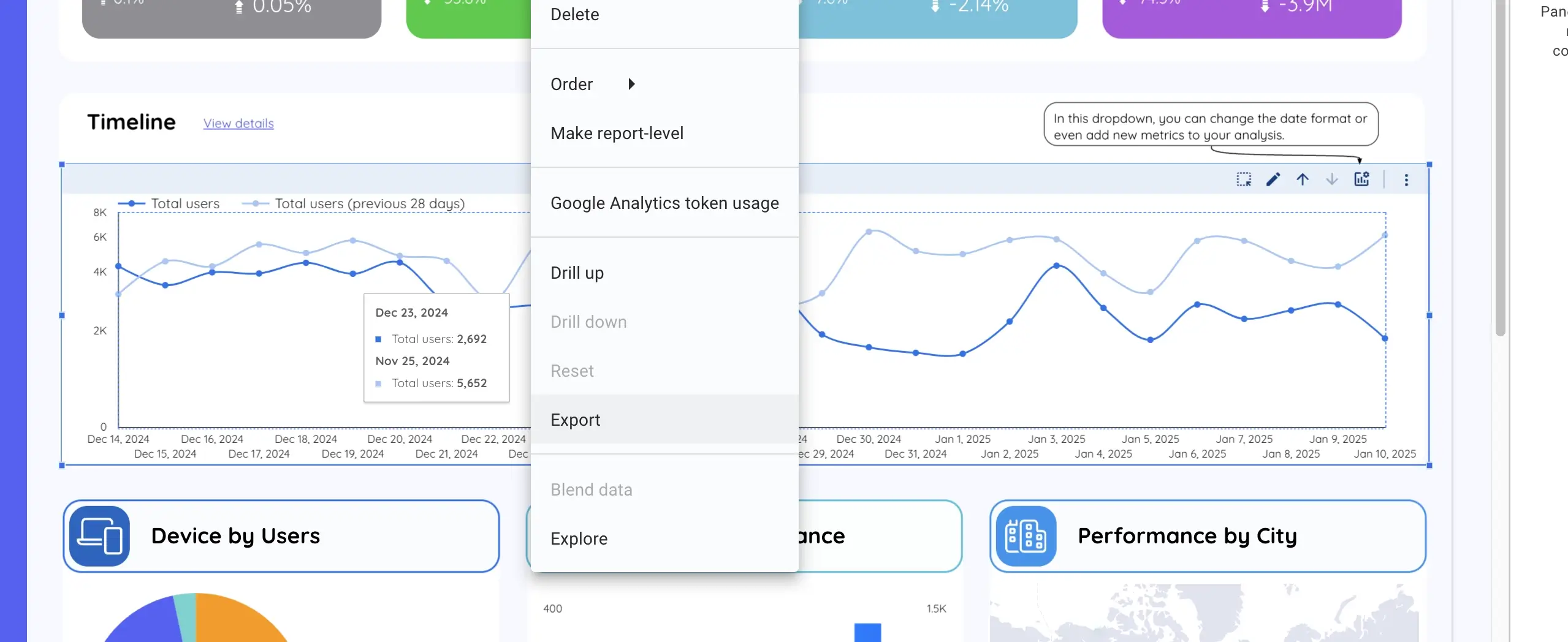 Exporting chart-specific data from Looker Studio dashboards